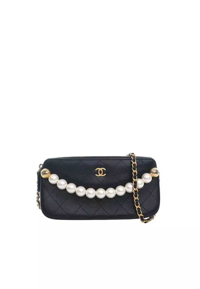 CHANEL Pearl Crush Mini Square | Pink Lambskin Gold Hardware – loveholic