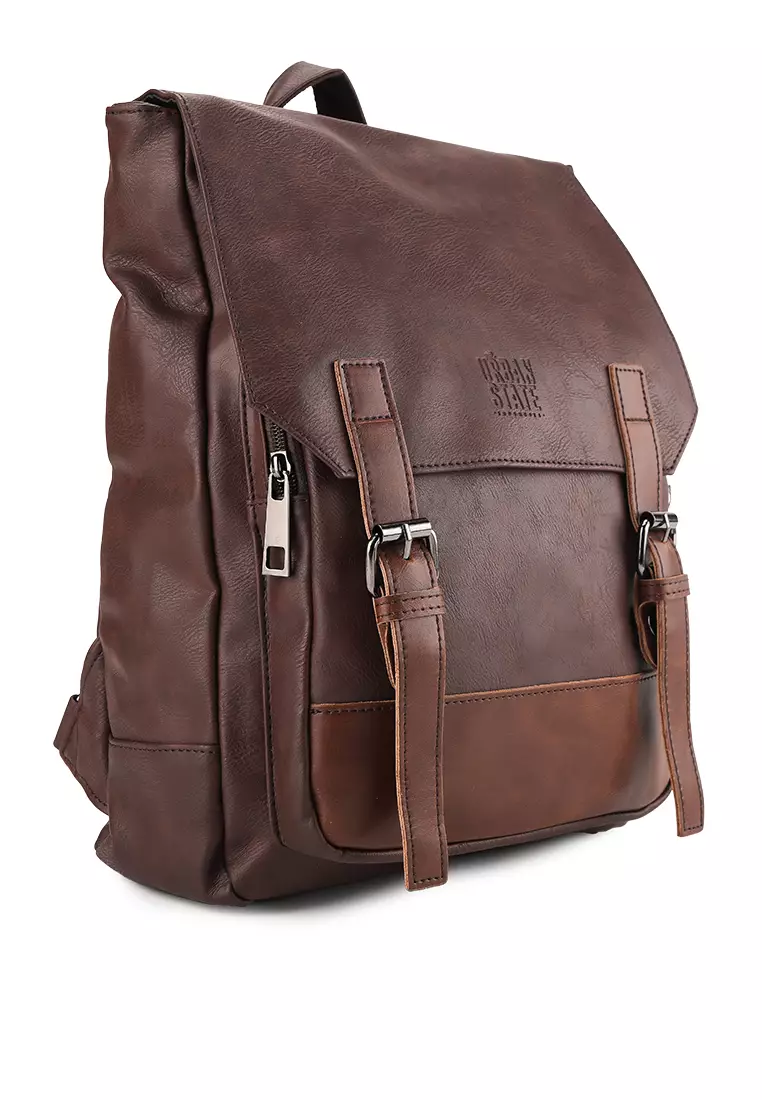 Distressed Leather Relay Backpack