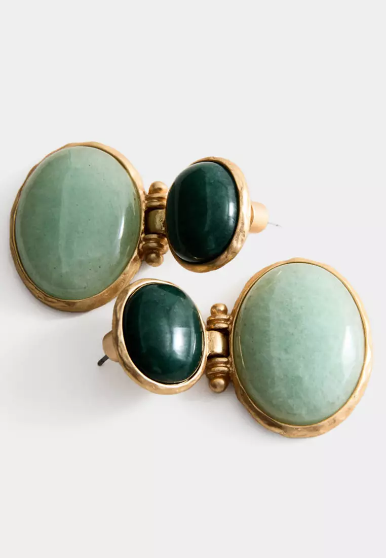 Stone Hanging Earrings