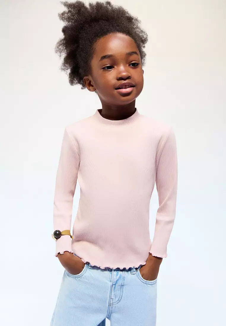 Ribbed Long-Sleeved T-Shirt