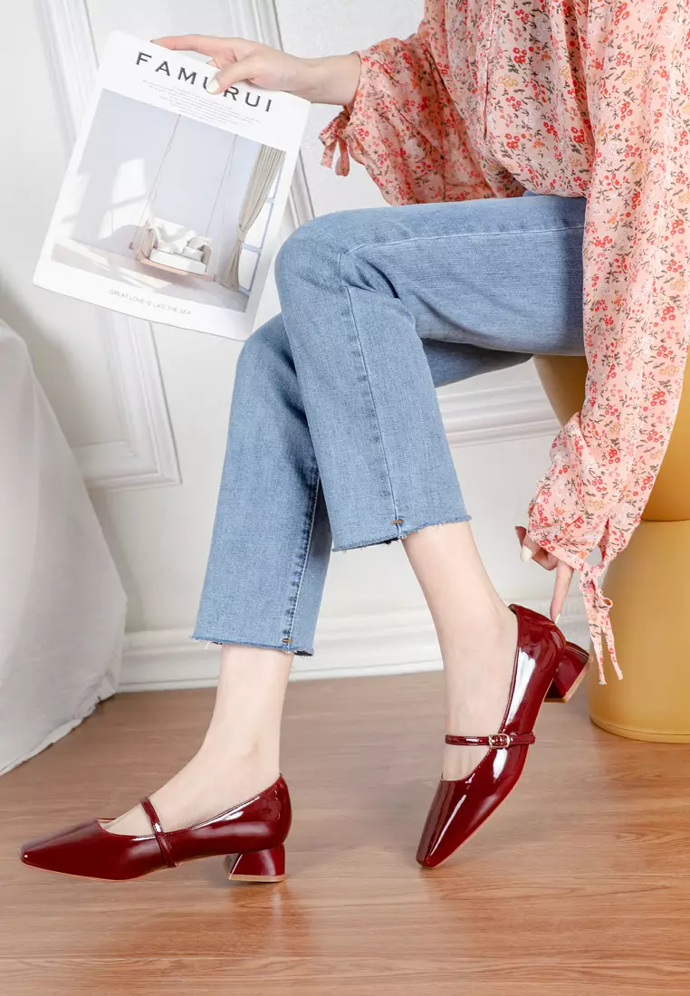 3CM Patent Leather  Mary Jane Shoes 213-3
