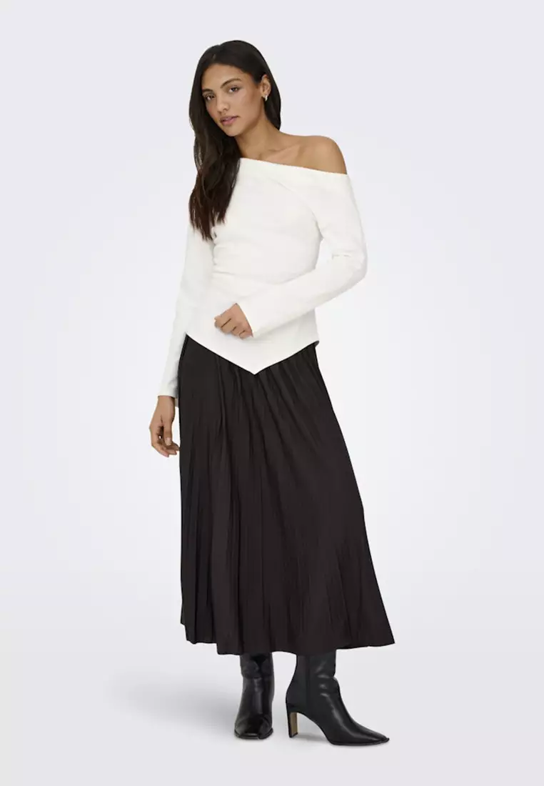 Long Sleeve Asymmetric Jersey Top