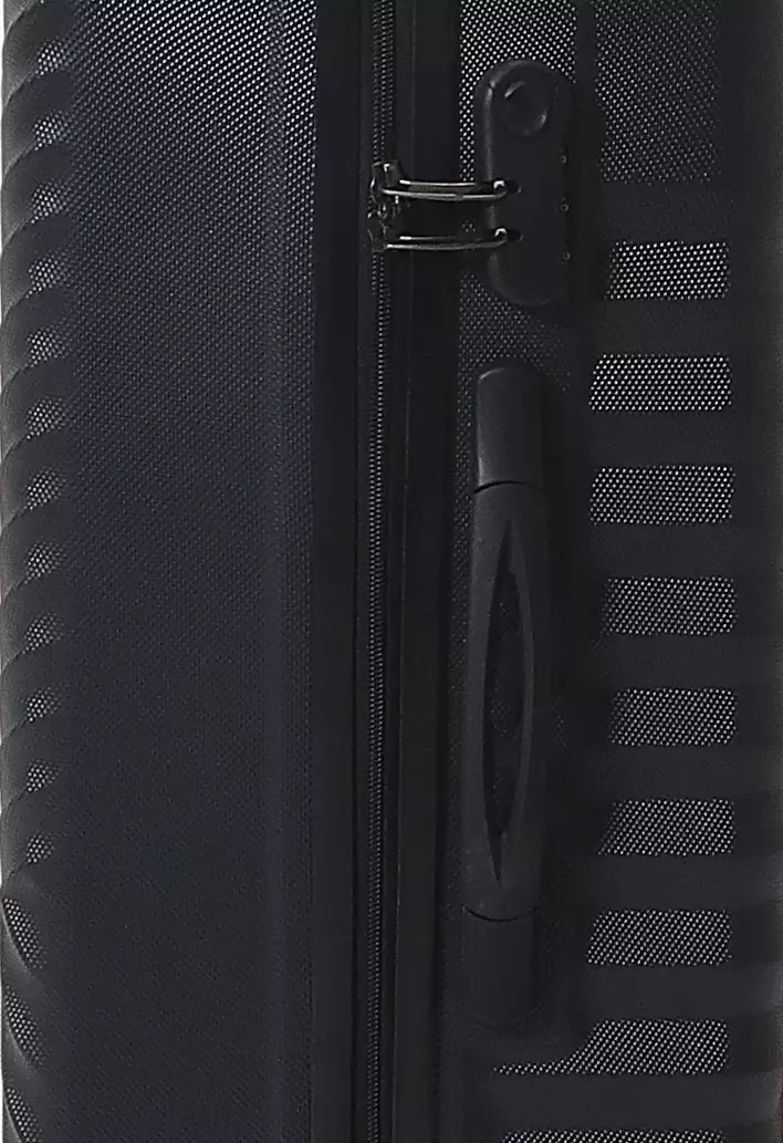 Isvara Tas Koper One Set Unisex Large Compartment Suitcase Number Code Locking Material Fiber ABS ORIGINAL - Black