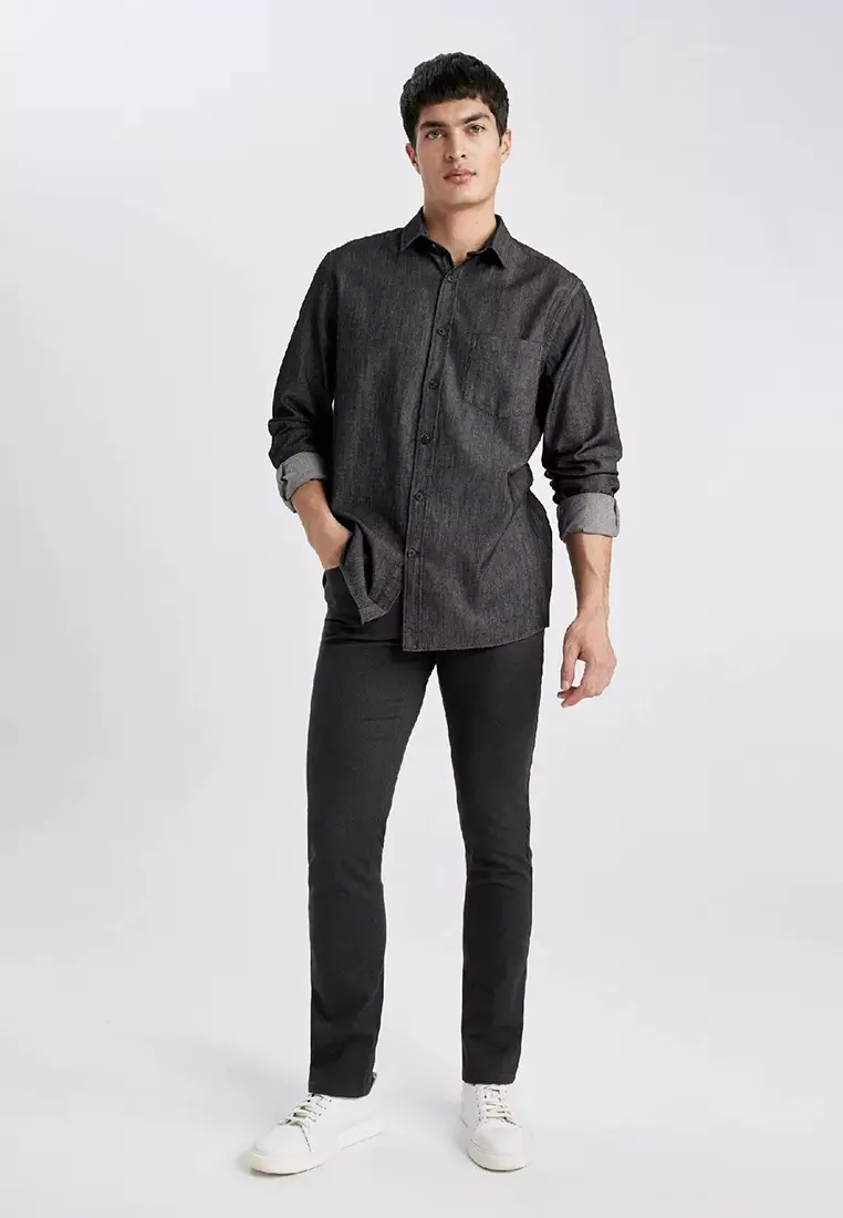 Long Sleeve Denim Shirt