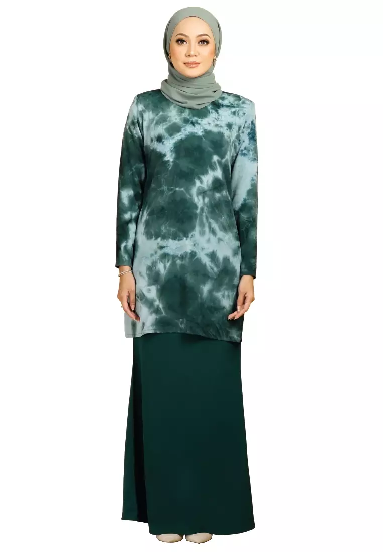 Anggun Kurung Mariam Emerald Green