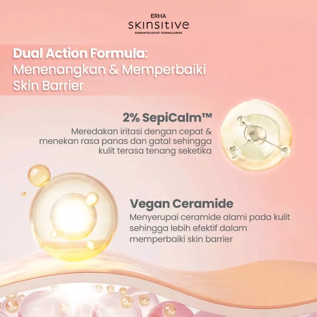 ERHA Skinsitive UltracalmPRO Multipurpose Calming Cream 100gr | Krim Multifungsi Untuk Semua Jenis Kulit (Normal, Kering, Sensitif, Iritasi) | Meredakan Gatal dan Kemerahan, Sunburn | Meredakan Eksim | Mencegah Stretchmark | Aman untuk Anak 3+