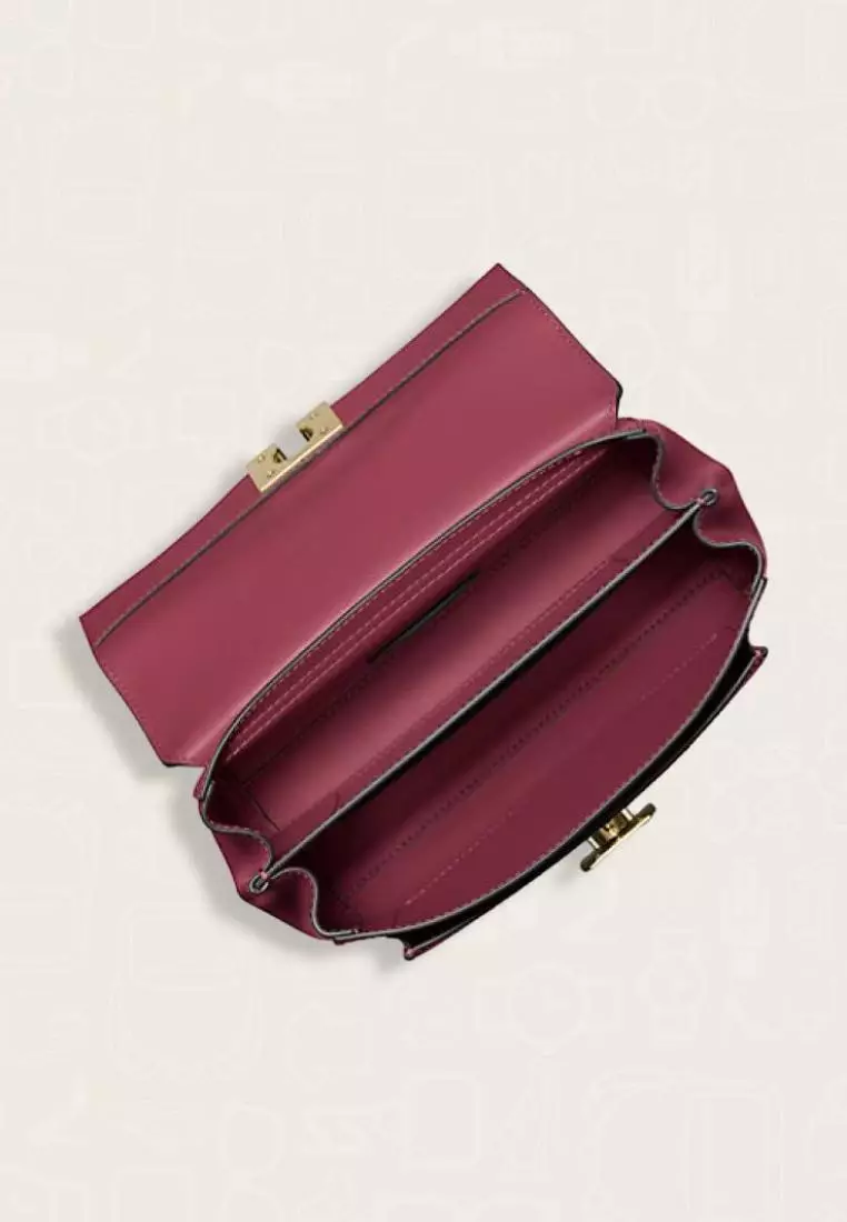 Michael Kors Lita Medium Leather Crossbody Bag Mulberry