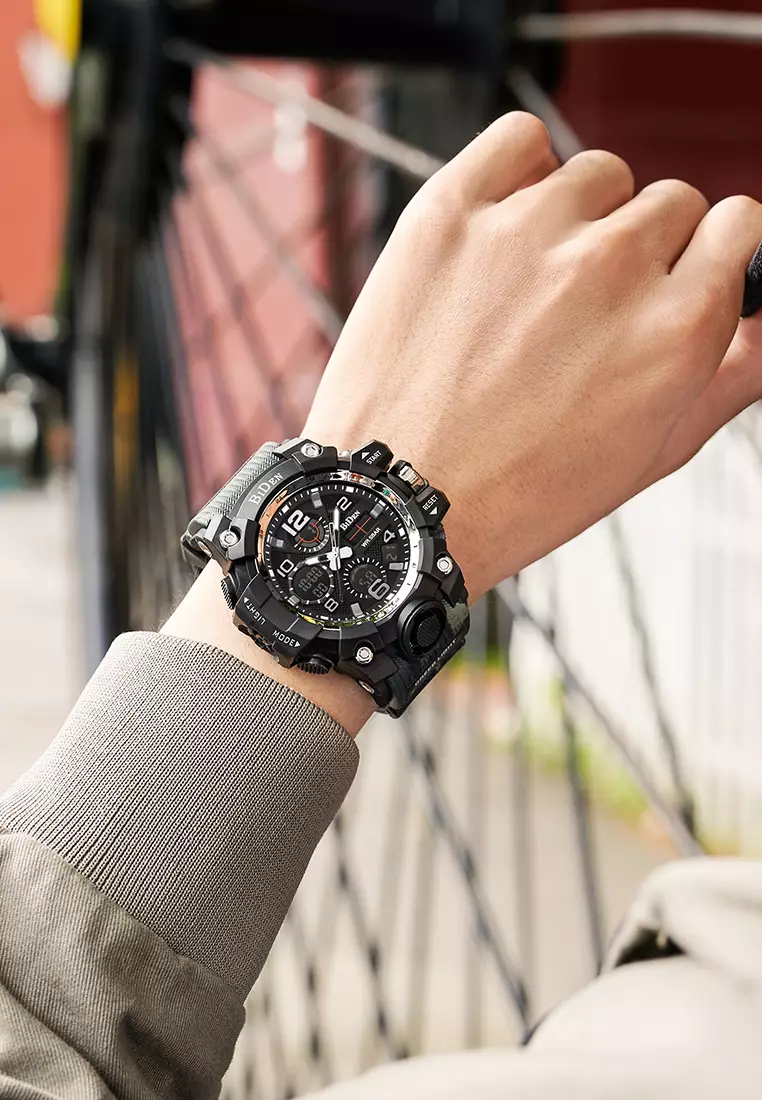 Jam Tangan Pria Militer Olahraga Digital&Analog Tali Silikon Anti Air Jam Tangan Cowok