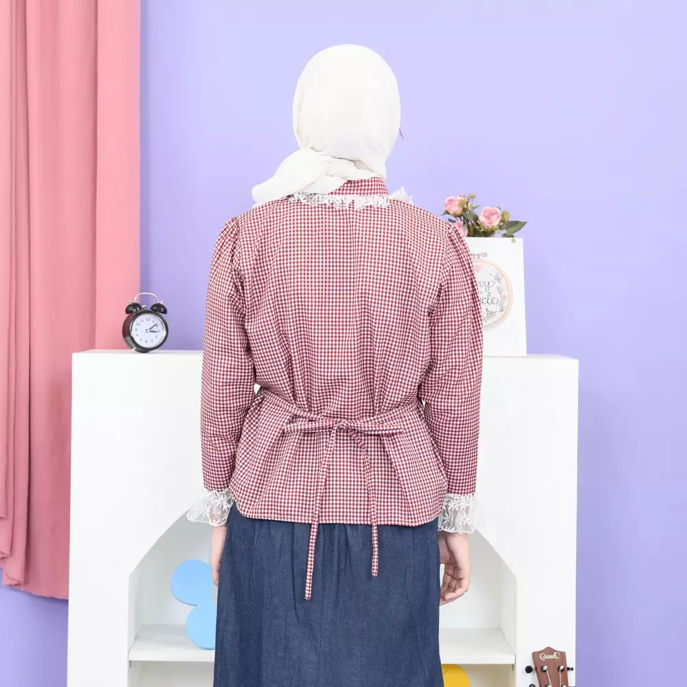 Abiya Blouse - Maroon M19781 R44S4