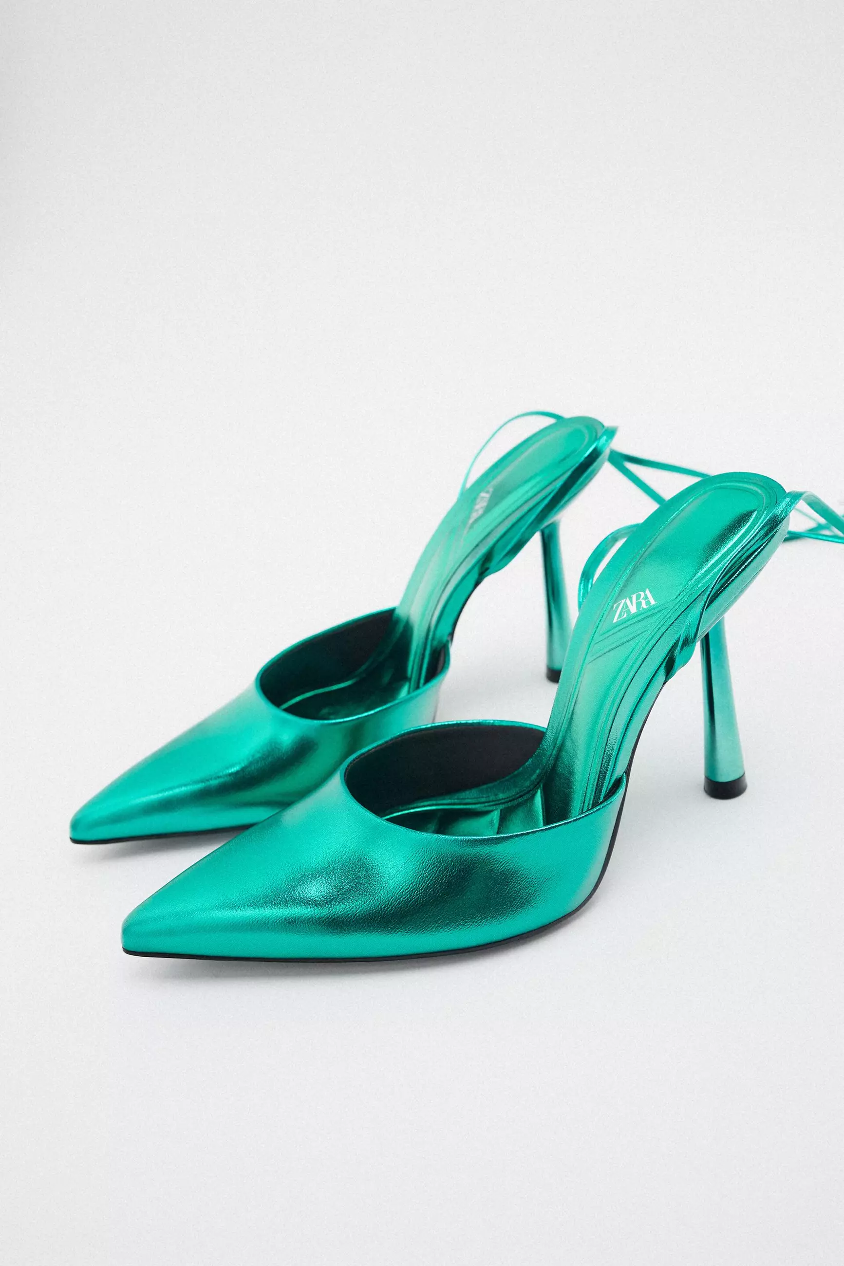 Metallic shoes zara on sale