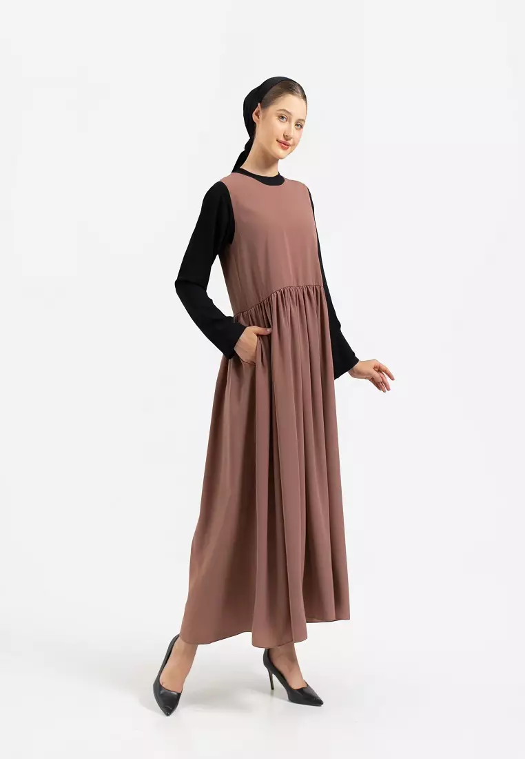 Sabrine Overall Dress Brown