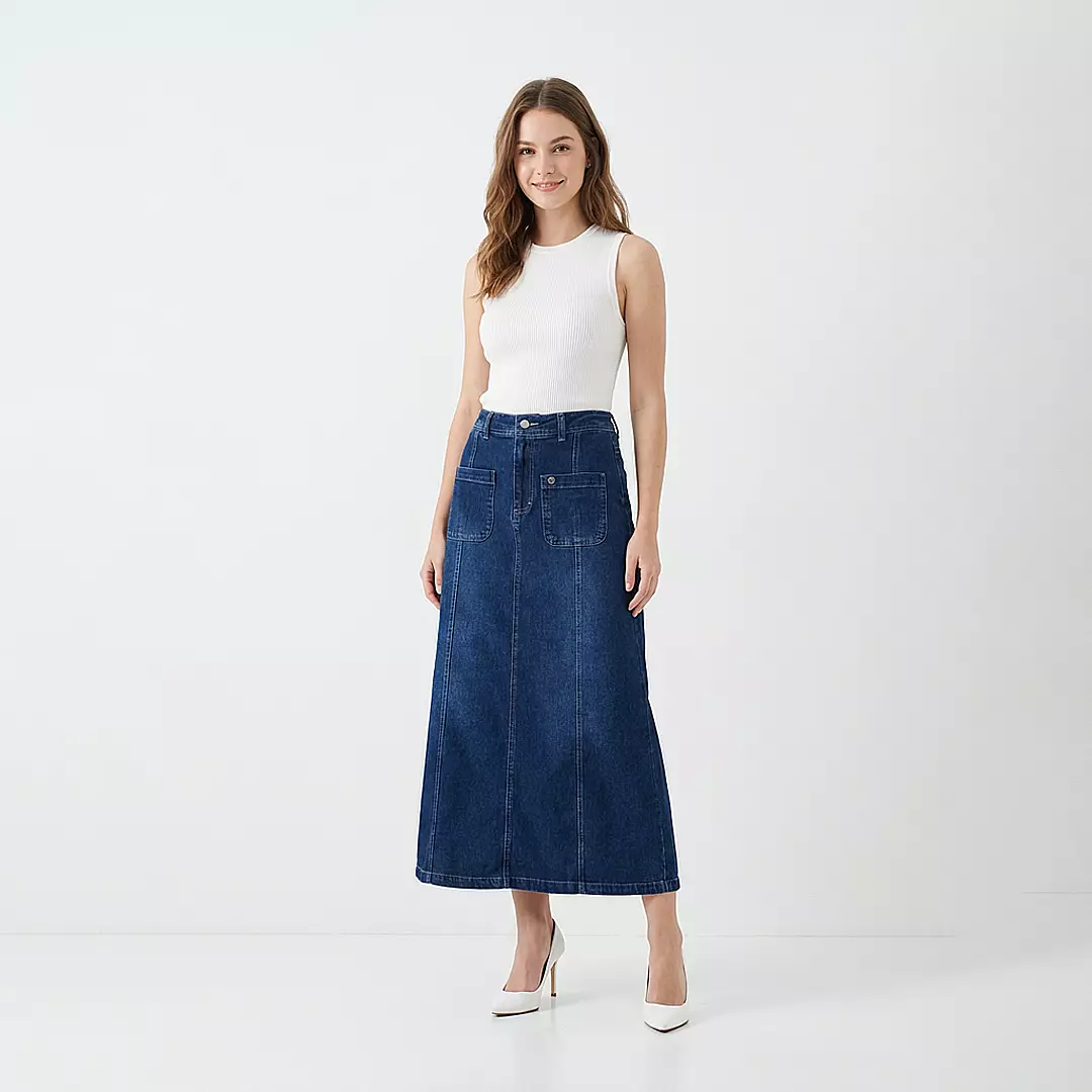 Triset Casual Skirt Jeans Wanita - TN301281033