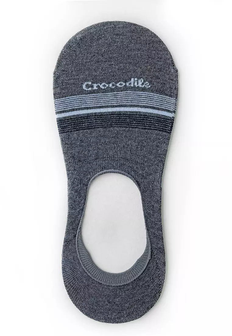 Crocodile SOCK CFCM 0005 Grey - Kaos Kaki Invisible Pria Men Socks