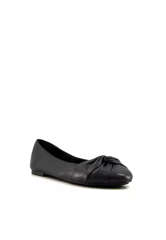 Hanson Twist Front Ballet Flats Black