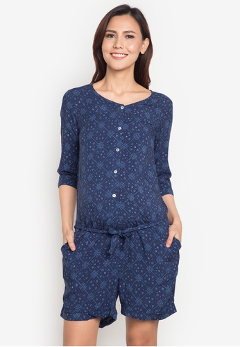 Shop Great Expectations Maternity Elbow Sleeve Romper Shorts Online