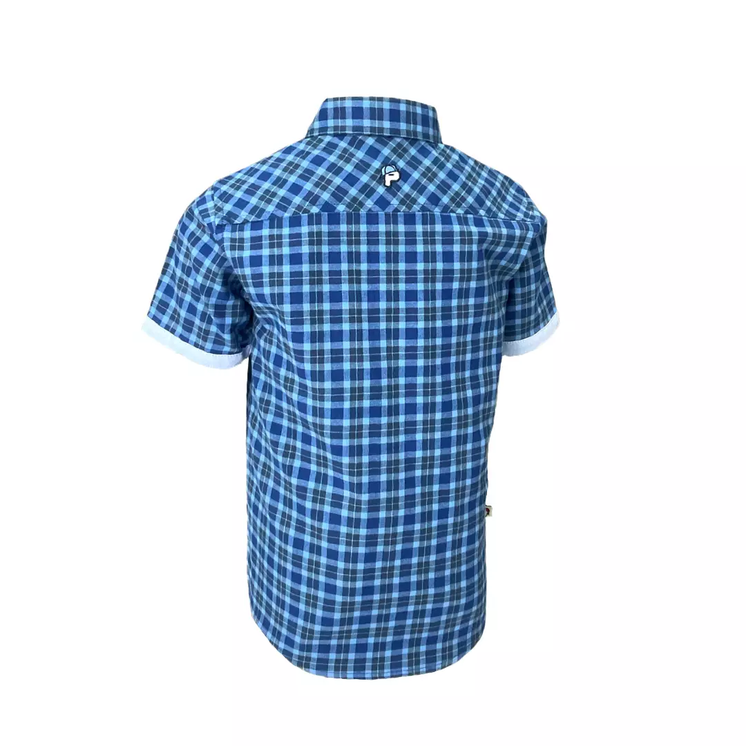 Pingu Kemeja Anak Laki Laki Kotak-Kotak Pendek Navy 92208930