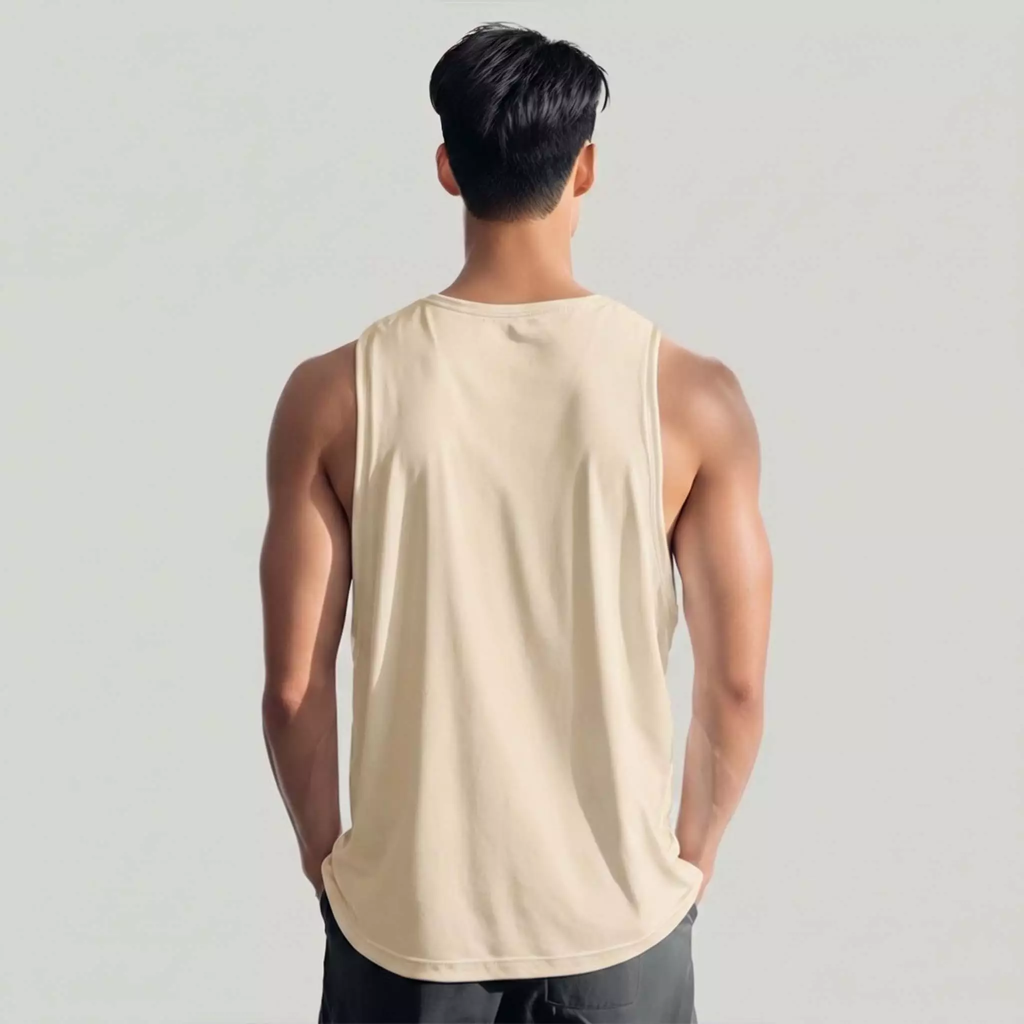 THIRDDAY Kaos Lekbong Singlet Pria "born to be wild" cream MUA19