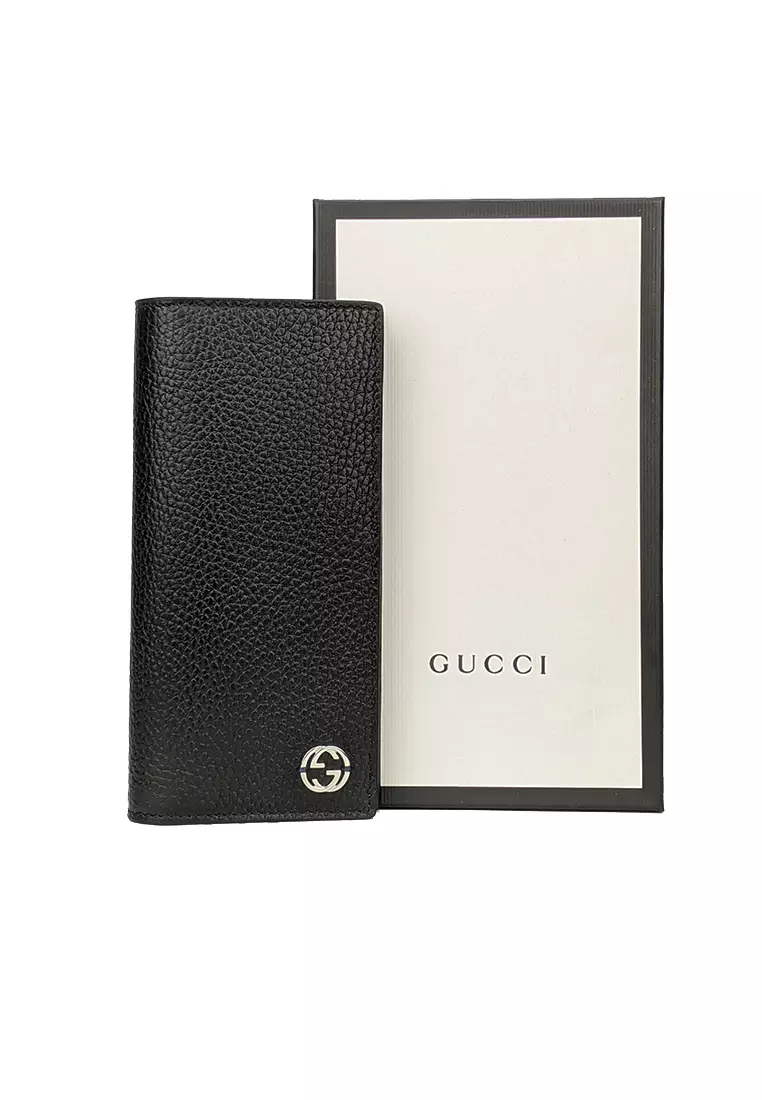 Gucci Leather Mini Wallet With Logo in Black for Men