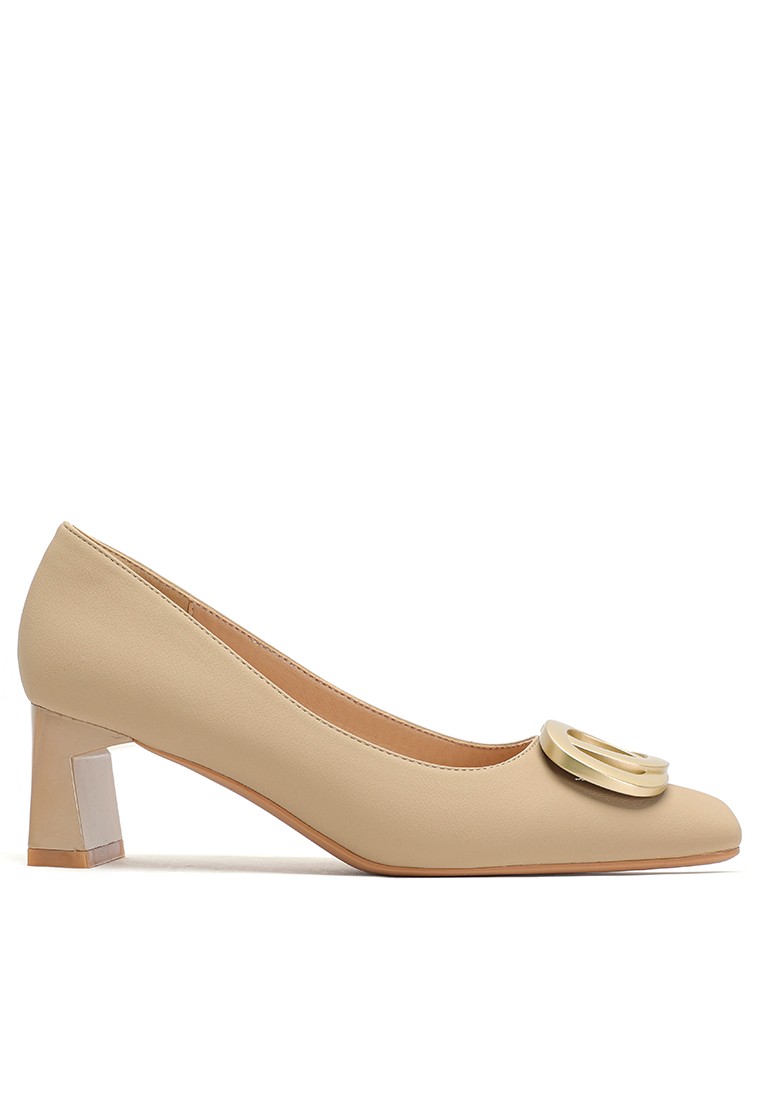 5CM Metal Buckle Microfiber Leather Pumps BY2355-18