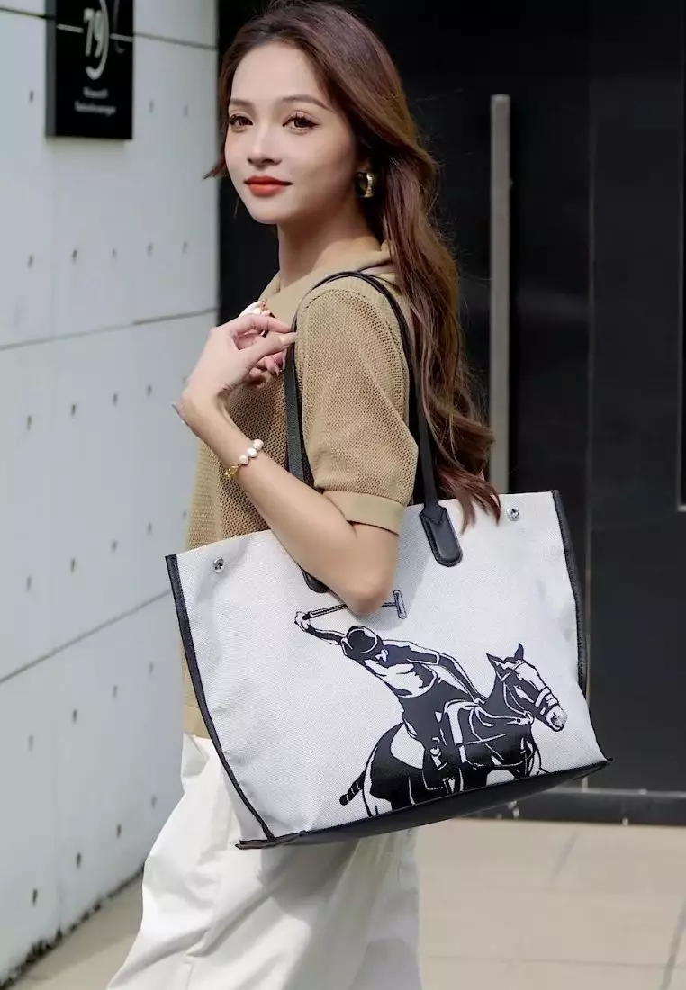 Tote bag polos hitam deals