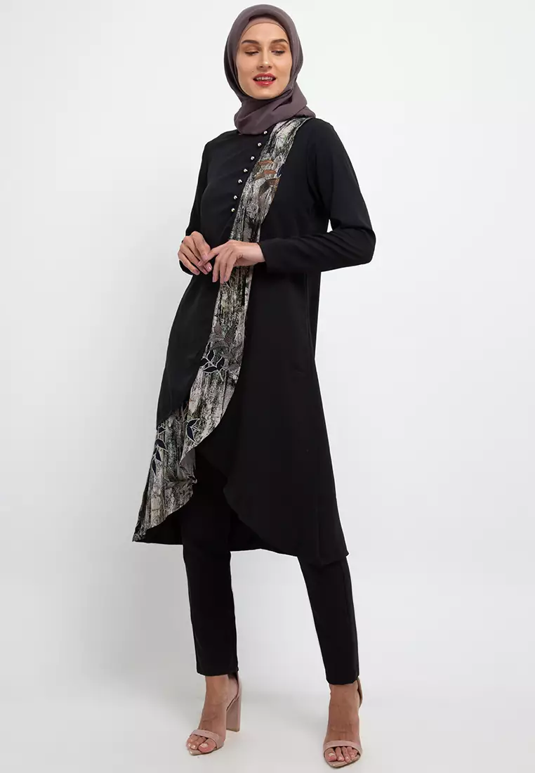 Tami Tunic In Green Leaf Print