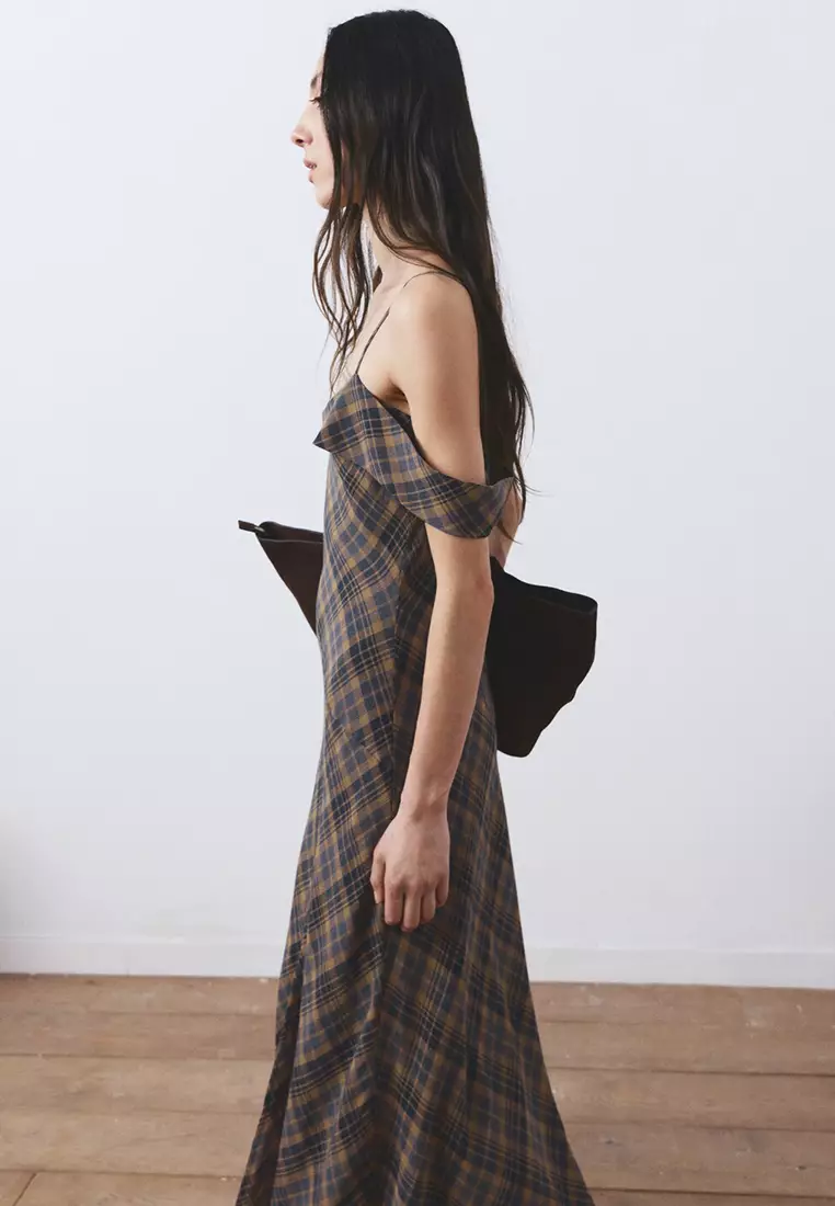 Buy Mango Check Asymmetrical Dress 2026 Online