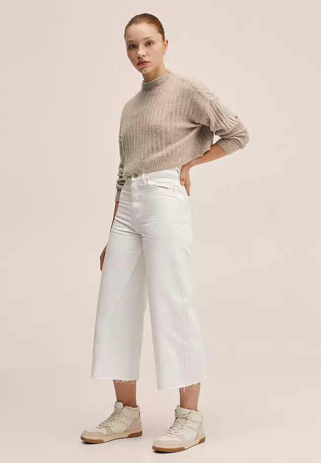 Teens Cropped Ribbed Sweater