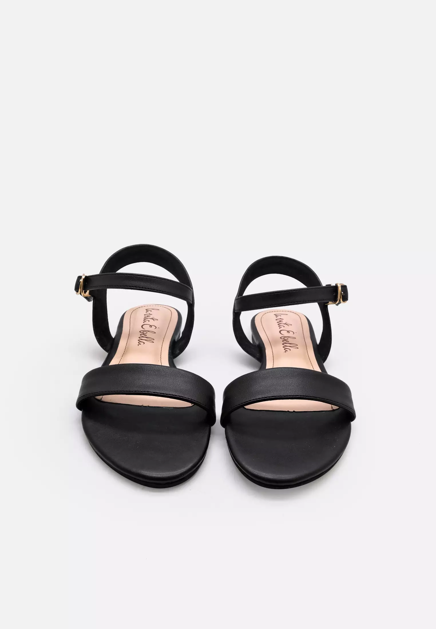 Lucy Ankle Strap Sandal Flat Wanita Vegan Leather