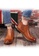 Twenty Eight Shoes brown VANSA   Stylish Rivet Leather Elastic Boots  VSM-B2568 39B55SHBC64C56GS_5