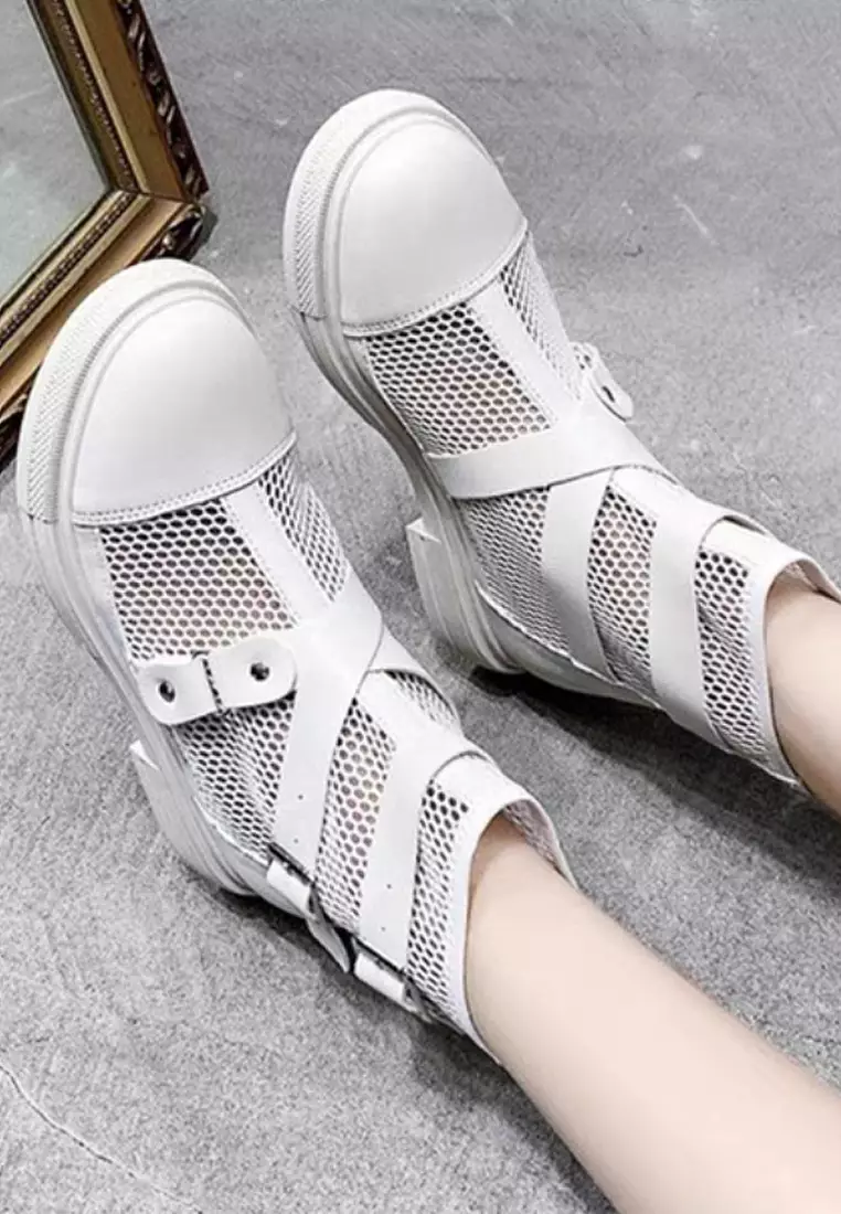 White mesh booties outlet