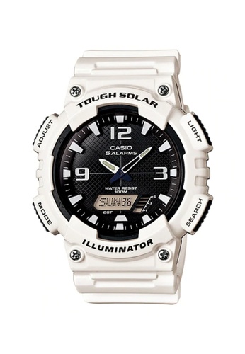 CASIO white Casio Men's Analog-Digital Watch AQ-S810WC-7AV White Resin Band Tough Solar Watch 4459BAC462E80DGS_1