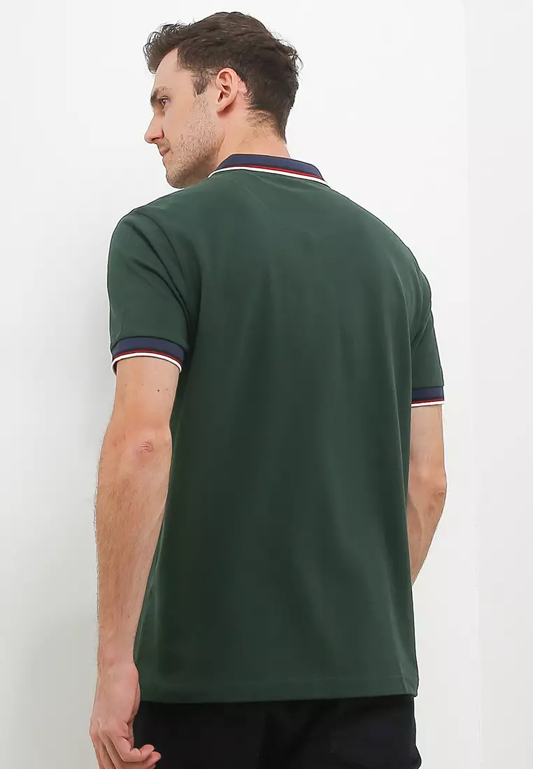 Daumier Stripe Flatknit Polo Shirt