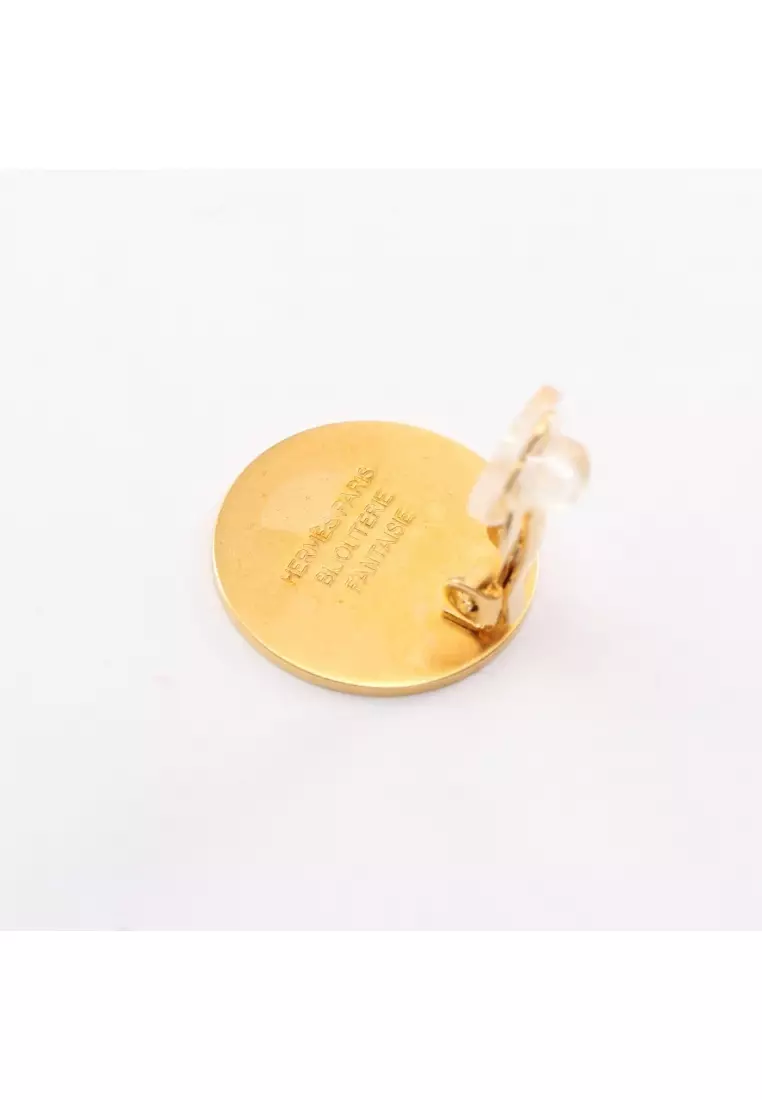 Buy Hermès Pre-Loved Hermès BIJOUTERIE FANTAISIE serie earrings GP gold ...
