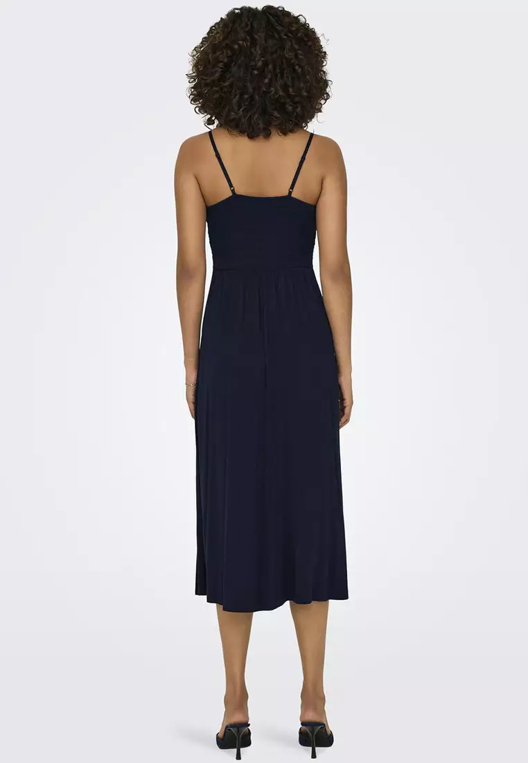 Embroidered Strap Dress