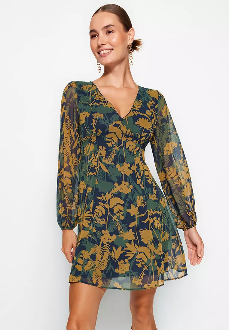 Chiffon mini dress sale