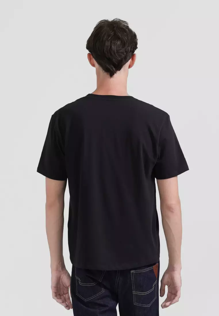 Emba Denim - Draco Kaos Pria Printing Regular Fit Warna Black