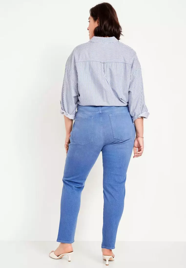 High-Waisted Vintage Slim Jeans