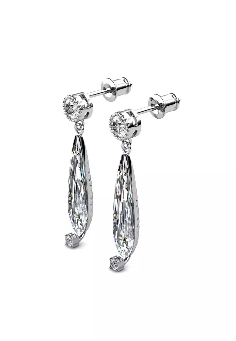 [Limited Edition] Slim Drop Earring AB Rainbow - Anting Crystal Swarovski by Her Jewellery