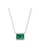 Her Jewellery Simple Rectangle Emerald Pendant (White Gold) - Made with Lab created Emerald Gemstone C4D5BACA8E78C0GS_3