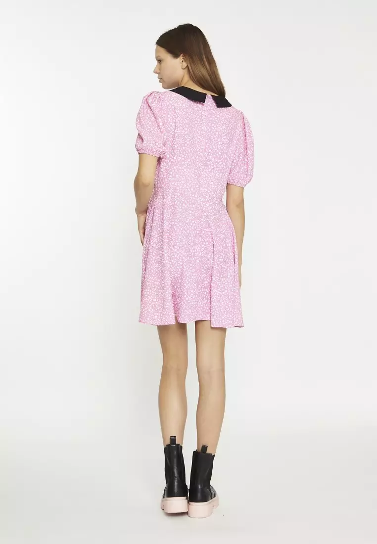 Contrast Collar Mini Dress