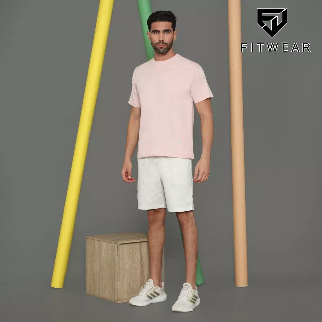 Fitwear Kaos Olahraga Pria Fitwear MORGAN BASIC COTTON S/S T-SHIRT - PINK