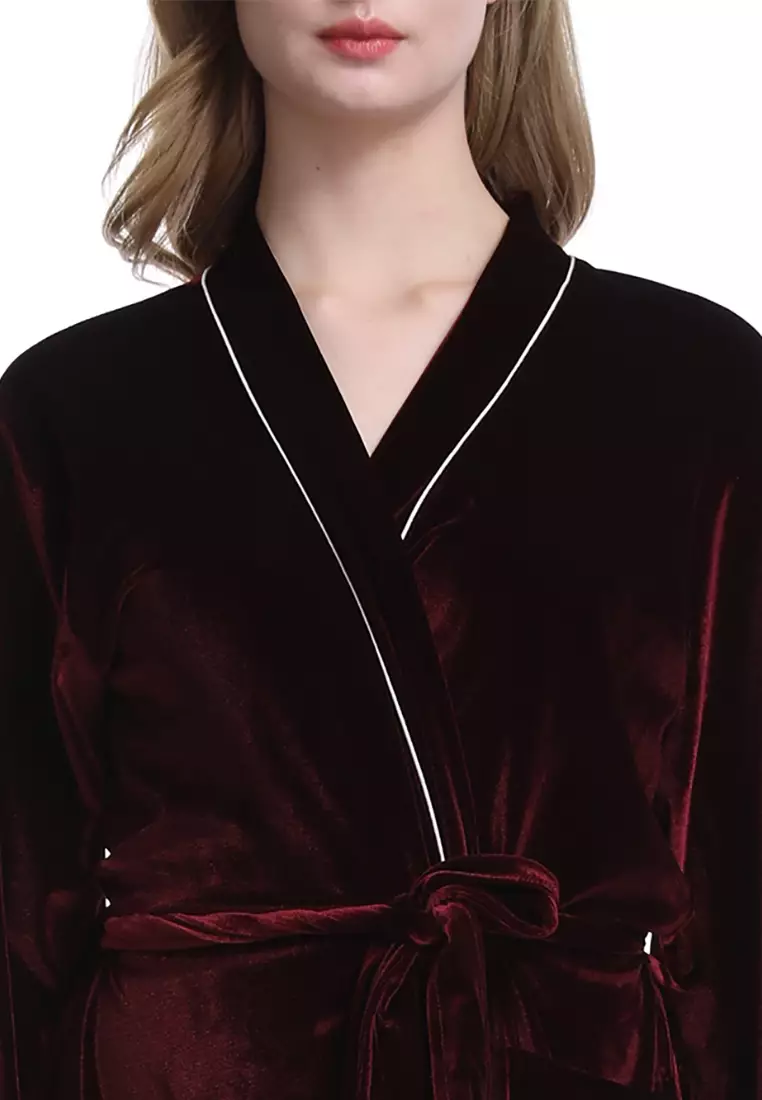 Buy QuestChic Aurellie Red Velvet Robe 2023 Online ZALORA Singapore
