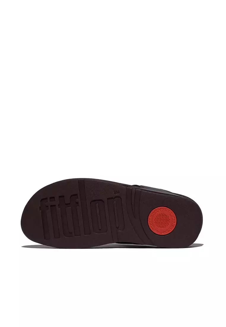 FitFlop LULU Square-Chain Leather Toe-Post Sandals - Plumberry (E1I-C88)