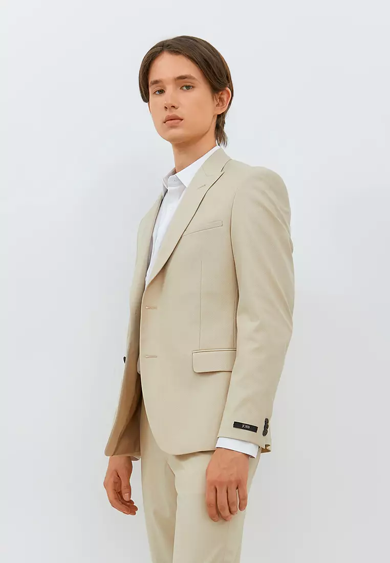 Jobb Torrance-T2 Jas Pria Slim Fit Light Khaki