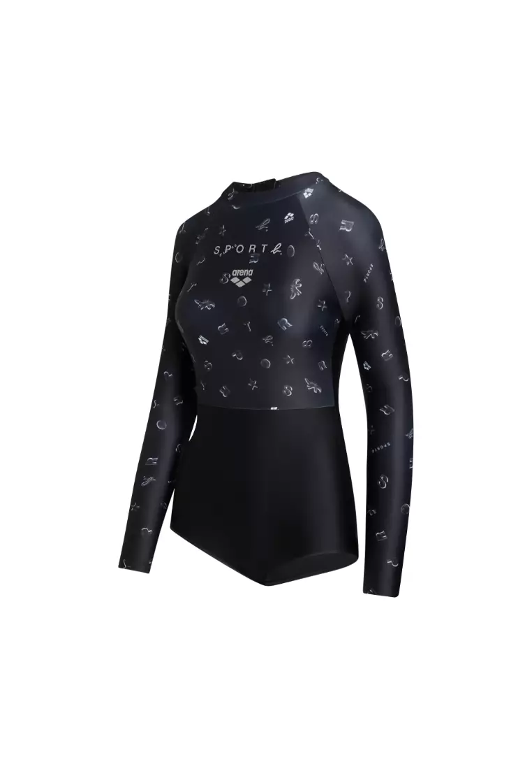 ARENA X SPORT B. 女士長袖平腳連身泳衣