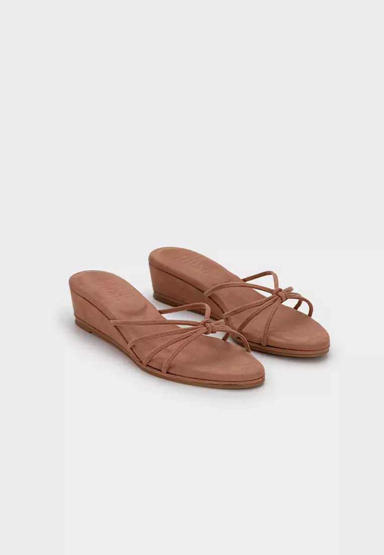 KNOTTED CLOUDFOAM LOW WEDGE HEEL