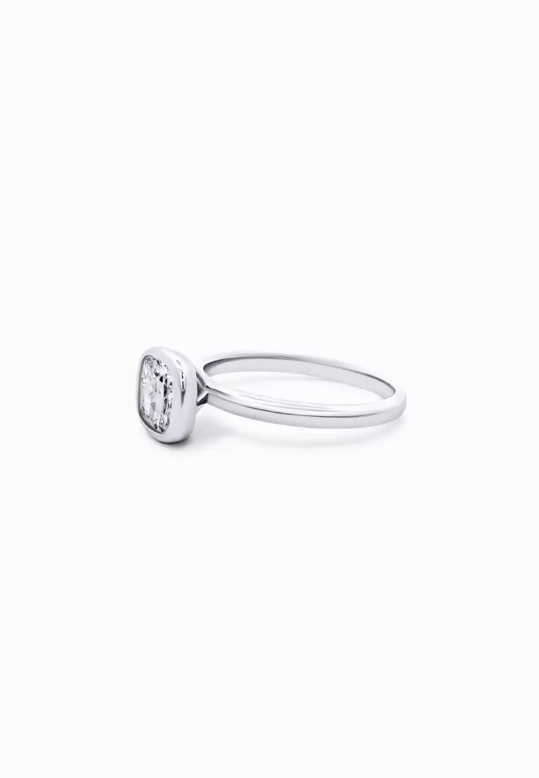Vinstella Snowfall Frost Diamond Ring - Rhodium Plated