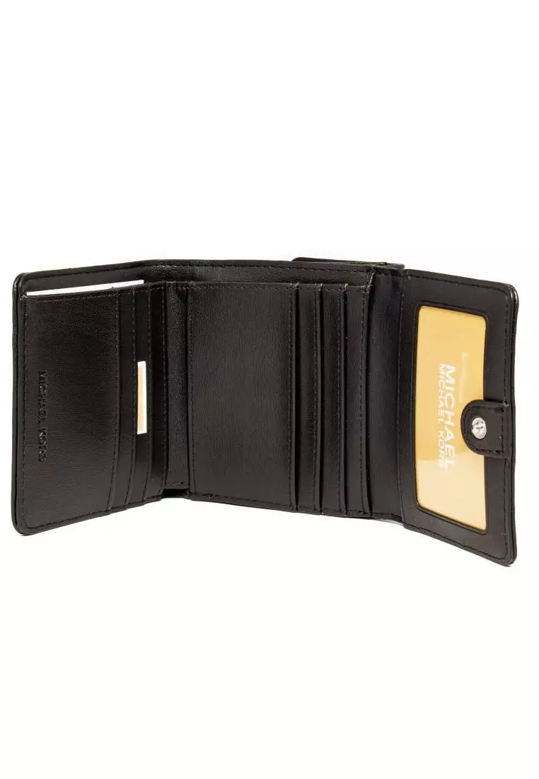 Michael Kors Jet Set Travel Medium Trifold Coin Case Black