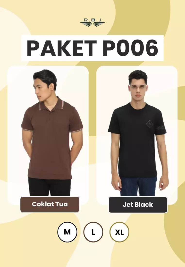 Buy 1 Get 1 Polo Shirt + T-Shirt Pria