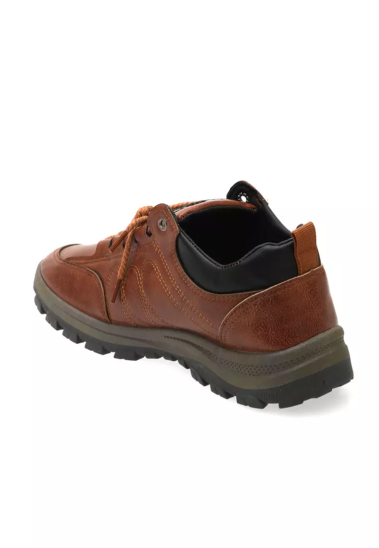 Anando Sepatu Sport Pria Sneakers Shoes Casual Elegant Design Material PU Leather ORIGINAL - Brown